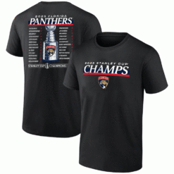 2025 STANLEY CUP CHAMPIONS GIVE AND GO ROSTER SHIRT 2025 Stanley Cup Champions Florida Panthers b