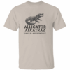 ALLIGATOR ALCATRAZ CHECK IN.AND CHOMP OUT SHIRT Florida Swamp Parody Tee Political Satire Protest Apparel S