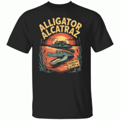 ALLIGATOR ALCATRAZ RESTRICTED SWAMP ZONE SHIRT Florida Swamp Parody Tee Political Satire Protest Apparel B