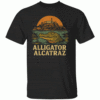 ALLIGATOR ALCATRAZ WATCHING THE WALL SHIRT Florida Swamp Parody Tee Political Satire Protest Apparel B