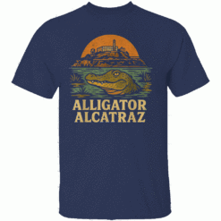 ALLIGATOR ALCATRAZ WATCHING THE WALL SHIRT Florida Swamp Parody Tee Political Satire Protest Apparel N