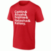 CAITLIN ALIYAH SOPHIE NATASHA KELSEY SHIRT Indiana Womens Basketball Ampersand Stars 2025 Indiana Fever