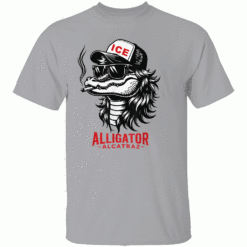 ICE ALLIGATOR ALCATRAZ SHIRT Florida Swamp Parody Tee Political Satire Protest Apparel G