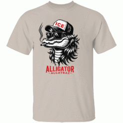 ICE ALLIGATOR ALCATRAZ SHIRT Florida Swamp Parody Tee Political Satire Protest Apparel S