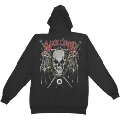 Alice Cooper Skull & Wings Zippered Hooded Sweatshirt