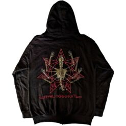 Tool Skeleton Tour 2022 (Back Print) Zippered Hooded Sweatshirt