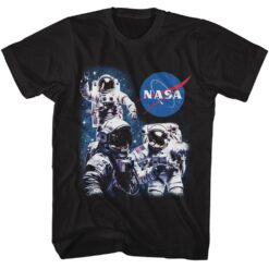 NASA Nasa 3 Astronauts And Meatball Logo T-shirt