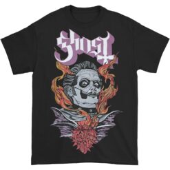 Ghost Cardinal Copia Flaming Face Heart Hypnosis T-shirt