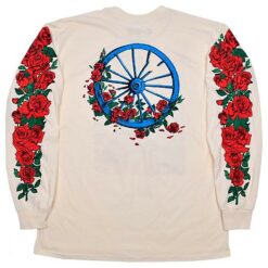 Grateful Dead Woodcut Wheel Roses Long Sleeve