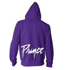 Prince Symbol Zip Hoodie Zippered Hooded Sweatshirt
