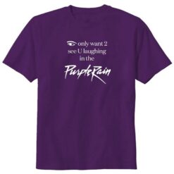 Prince Laughing In Purple Rain - Purple T-shirt