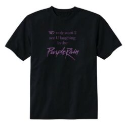 Prince Laughing In Purple Rain - Black T-shirt