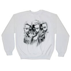 Swedish House Mafia Photo Negative On White Crewneck Sweatshirt Sweatshirt