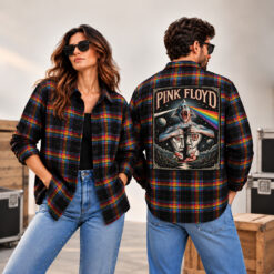 Pink Floyd Back Patch Plaid Shirt
