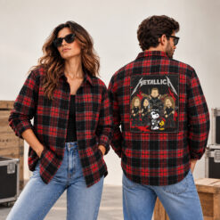 Metallica Snoopy Plaid Shirt
