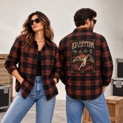 Led Zeppelin Back Patch Plaid Shirt