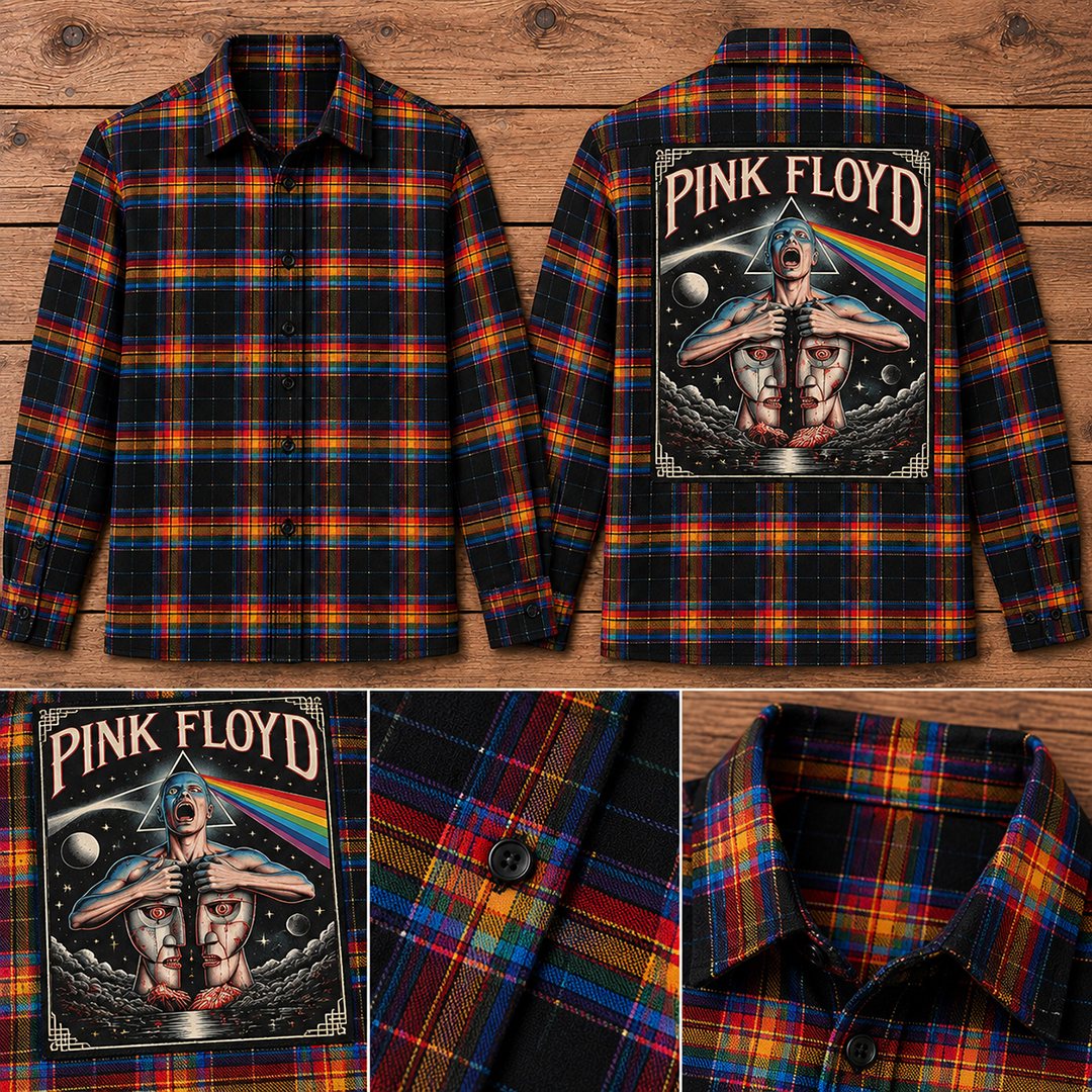 Pink Floyd Back Patch Plaid Shirt - Image 2
